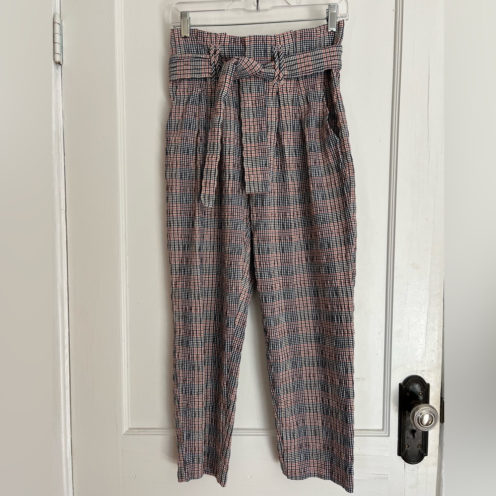Anthropologie | Hazelle Plaid Slim Pants | Size 2